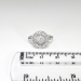 Vintage Art Deco 1930's .55ct t.w. Old European Cut Diamond Halo Filigree Platinum Engagement Anniversary Ring