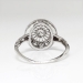 Vintage Art Deco 1930's .55ct t.w. Old European Cut Diamond Halo Filigree Platinum Engagement Anniversary Ring