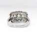 Art Deco 1930's Vintage 1.78ct t.w. Lab Emerald & Old Cut Diamond Hand Engraved Platinum Ring