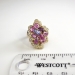 Estate Vintage 1990's 4.15ct t.w. Pink Purple Sapphire Diamond Floral Bouquet Cocktail Ring 18k