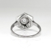 Vintage Art Deco 1930's .29ct t.w. Old European Cut Diamond Filigree Engraved Engagement Ring Platinum