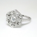 Vintage Art Deco 1930's .29ct t.w. Old European Cut Diamond Filigree Engraved Engagement Ring Platinum