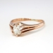 Antique Art Nouveau 1900's .40ct Old Mine Cut Cushion Diamond Engagement Anniversary Ring 18k Rose Gold