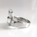 Vintage Retro 1950's 1ct t.w. Mixed Cut Diamond Spray Cocktail Anniversary Ring 14k White Gold