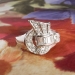 Vintage Retro 1950's 1ct t.w. Mixed Cut Diamond Spray Cocktail Anniversary Ring 14k White Gold