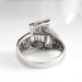 Vintage Retro 1950's 1ct t.w. Mixed Cut Diamond Spray Cocktail Anniversary Ring 14k White Gold