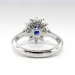 Vintage Estate 1.93ct t.w. Cushion Cut Blue Sapphire & Diamond Halo Princess Di Engagement Ring Platinum