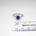Vintage Estate 1.93ct t.w. Cushion Cut Blue Sapphire & Diamond Halo Princess Di Engagement Ring Platinum