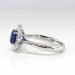 Vintage Estate 1.93ct t.w. Cushion Cut Blue Sapphire & Diamond Halo Princess Di Engagement Ring Platinum