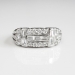 Vintage Estate 1940's .77ct t.w. Mixed Cut Diamond Band Anniversary Ring Platinum