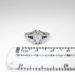Vintage Art Deco .58ct t.w. Old European Cut Diamond & Sapphire Engagement Ring Platinum