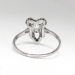 Edwardian 1920's Vintage .49ct t.w. Emerald Cut Diamond Engagement Anniversary Bow Ring Platinum