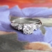 Vintage Retro 1940's .68ct t.w. Old Transitional Cut Diamond Engagement Ring Platinum