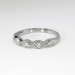 Vintage 1940's .10ct t.w. Five Stone Diamond Twist Wedding Stacking Anniversary Band Ring Palladium