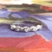 Vintage 1940's .10ct t.w. Five Stone Diamond Twist Wedding Stacking Anniversary Band Ring Palladium