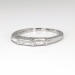 Estate .28ct t.w. Platinum Three Stone Baguette Diamond Wedding Stacking Ring Band