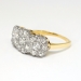 Vintage Antique Edwardian 1920's .70ct t.w. Old European Cut Diamond Triple Floral Halo Ring 18k