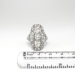 Art Deco 1930's Vintage 2.07ct t.w. Old European Cut Diamond Hand Engraved Filigree Platinum Engagement Cocktail Ring