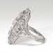 Art Deco 1930's Vintage 2.07ct t.w. Old European Cut Diamond Hand Engraved Filigree Platinum Engagement Cocktail Ring