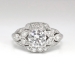 Vintage Art Deco 1930's 1.36ct t.w. Diamond Engagement Anniversary Wedding Ring Platinum