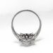 Vintage Art Deco 1930's .28ct t.w. Old European Cut Diamond Filigree Navette Anniversary Cocktail Ring Platinum