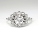 Art Deco Vintage Orange Blossom Old Transitional Cut Diamond Engagement Ring Platinum