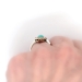 Vintage Edwardian 1920's 2.03ct t.w. Turquoise & Old European Cut Diamond Cocktail Ring 14k