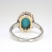 Vintage Edwardian 1920's 2.03ct t.w. Turquoise & Old European Cut Diamond Cocktail Ring 14k