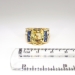 Estate Vintage 1970's 7.19ct t.w. Natural Yellow & Blue Sapphire Cocktail Anniversary Birthstone Ring 18k Yellow Gold