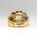 Estate Vintage 1970's 7.19ct t.w. Natural Yellow & Blue Sapphire Cocktail Anniversary Birthstone Ring 18k Yellow Gold