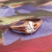 Antique Art Nouveau 1900's .40ct Old Mine Cut Cushion Diamond Engagement Anniversary Ring 18k Rose Gold
