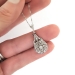 Art Deco 1930's Vintage .11ct t.w. Filigree Old European Cut Diamond Pendant Necklace 18k White Gold Platinum