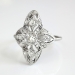 Edwardian 1920's Vintage .61ct t.w. Old European Cut Diamond Engagement Anniversary Cocktail Ring Platinum