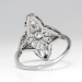 Edwardian 1920's Vintage .61ct t.w. Old European Cut Diamond Engagement Anniversary Cocktail Ring Platinum