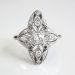 Edwardian 1920's Vintage .61ct t.w. Old European Cut Diamond Engagement Anniversary Cocktail Ring Platinum