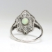 Vintage Art Deco 1930's .77ct t.w. Fire Opal & Diamond Filigree Platinum Birthstone Anniversary Cocktail Ring