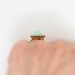 Vintage Edwardian 1920's 9.28ct t.w. Turquoise & Old European Cut Diamond Cocktail Ring 18k