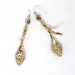 Antique Art Nouveau 1900's Filigree Old European Cut Rose Cut Diamond Earrings 18k Gold Platinum