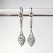 Antique Art Nouveau 1900's Filigree Old European Cut Rose Cut Diamond Earrings 18k Gold Platinum