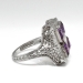 Vintage 1930's Art Deco 2.10ct t.w. Belais Amethyst & Diamond Cocktail Birthstone Anniversary Ring 14k