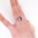 Vintage Art Deco 1930's 4.44ct t.w. Rose De France Purple Amethyst & Diamond Filigree Cocktail Birthstone Anniversary Ring 18k White Gold