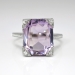 Vintage Art Deco 1930's 4.44ct t.w. Rose De France Purple Amethyst & Diamond Filigree Cocktail Birthstone Anniversary Ring 18k White Gold