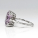 Vintage Art Deco 1930's 4.44ct t.w. Rose De France Purple Amethyst & Diamond Filigree Cocktail Birthstone Anniversary Ring 18k White Gold