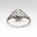 Vintage Art Deco 1930's .66ct t.w. Old European Cut Diamond Filigree Halo Engagement Ring Platinum