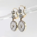 Antique Art Nouveau 1900's .66ct t.w. Lacey Filigree Old European Cut Rose Cut Diamond Chandelier Earrings 18k Platinum