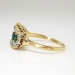 Edwardian 1920's 1.15ct t.w. Old European Cut Diamond & Emerald Engagement Anniversary Ring 14k Yellow Gold