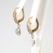 Antique Vintage 1920's Edwardian 1.77ct t.w. Moonstone & Diamond Drop Chandelier Earrings 18k Yellow Gold Platinum