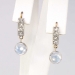 Antique Vintage 1920's Edwardian 1.77ct t.w. Moonstone & Diamond Drop Chandelier Earrings 18k Yellow Gold Platinum