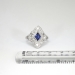 Estate 2.21ct t.w. Lab Sapphire & Old Mine Cut Diamond Art Deco Style Ring 14k