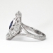 Estate 2.21ct t.w. Lab Sapphire & Old Mine Cut Diamond Art Deco Style Ring 14k